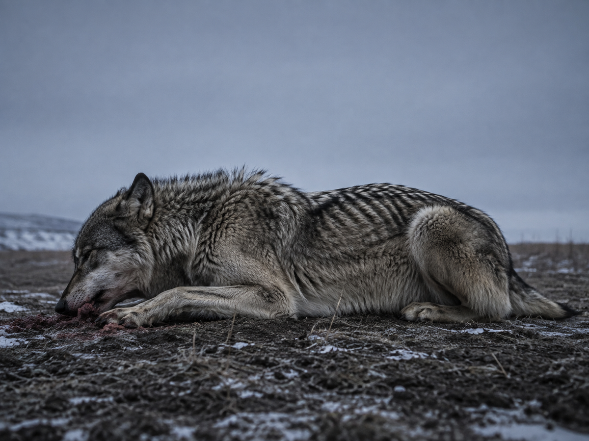 Un loup gris dans son environnement naturel