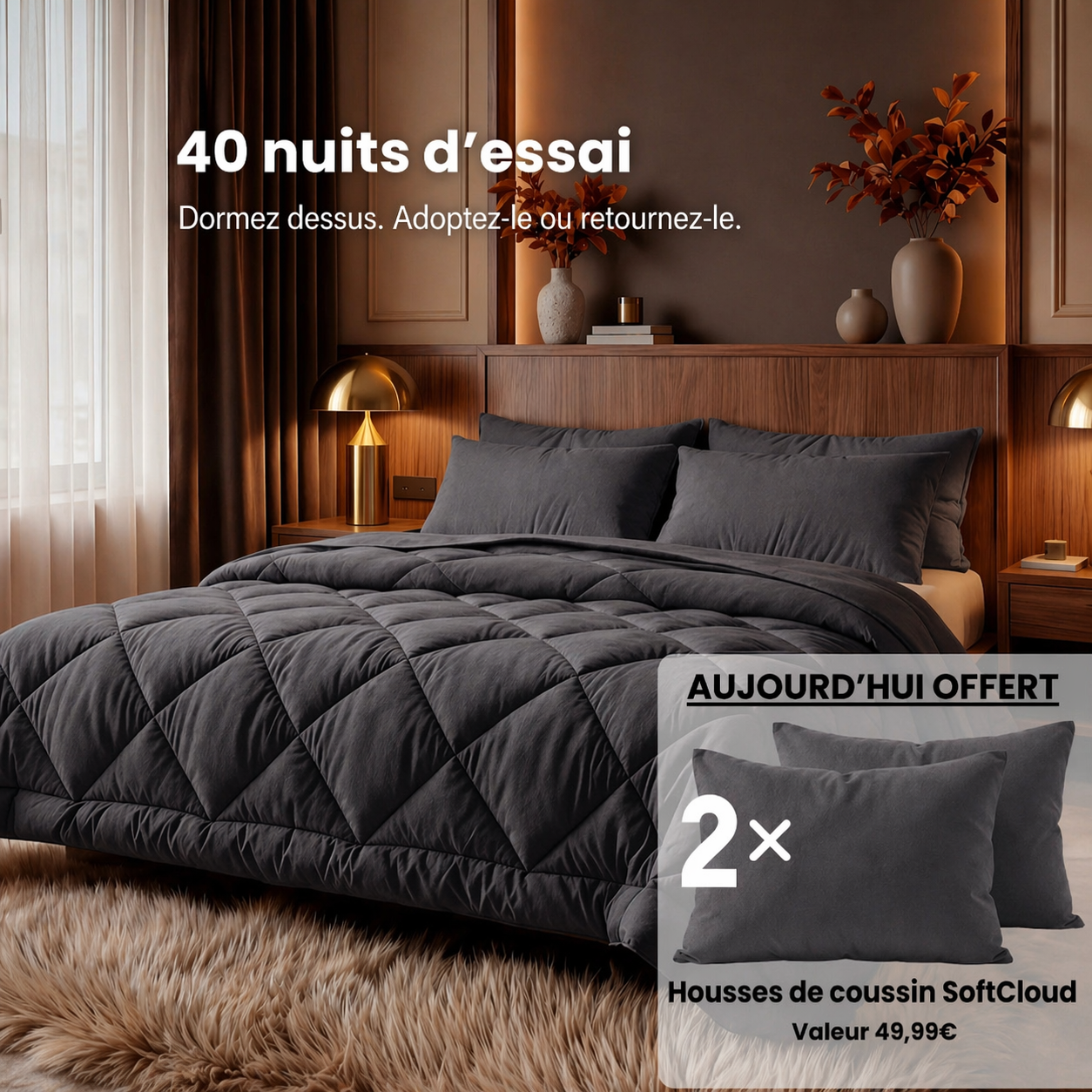 Couette SoftNuit® - La couette 2-en-1 à séchage rapide qui rend la housse inutile.