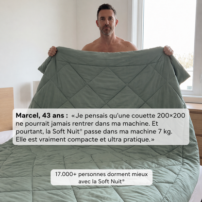 Couette SoftNuit® - La couette 2-en-1 à séchage rapide qui rend la housse inutile.