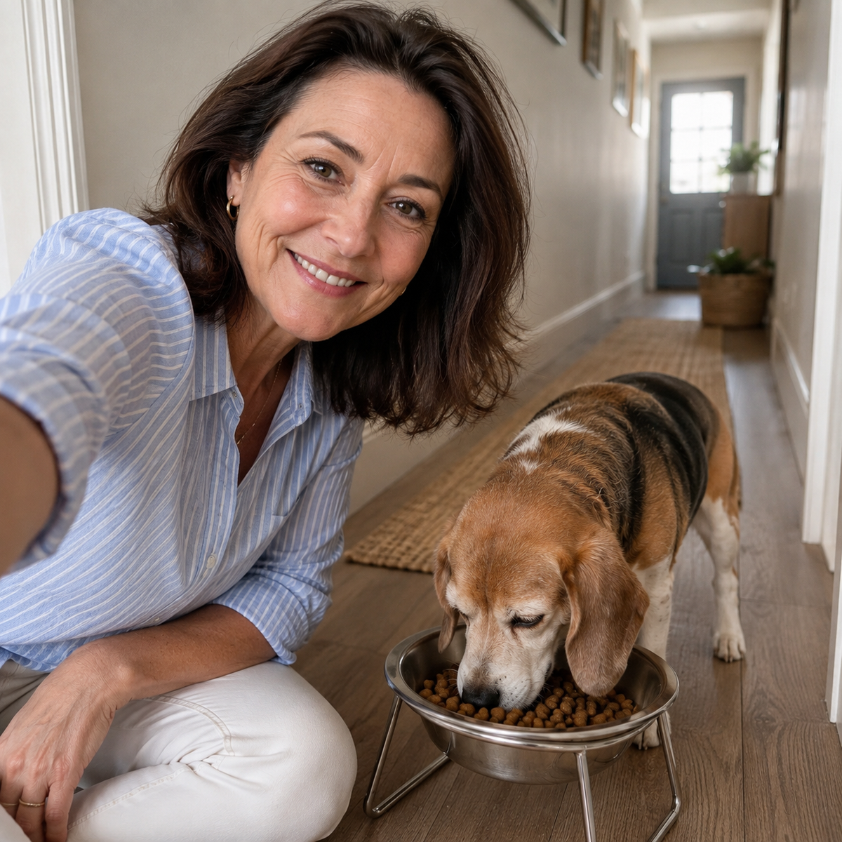 La gamelle orthopédique inclinée, un chien qui mange confortablement