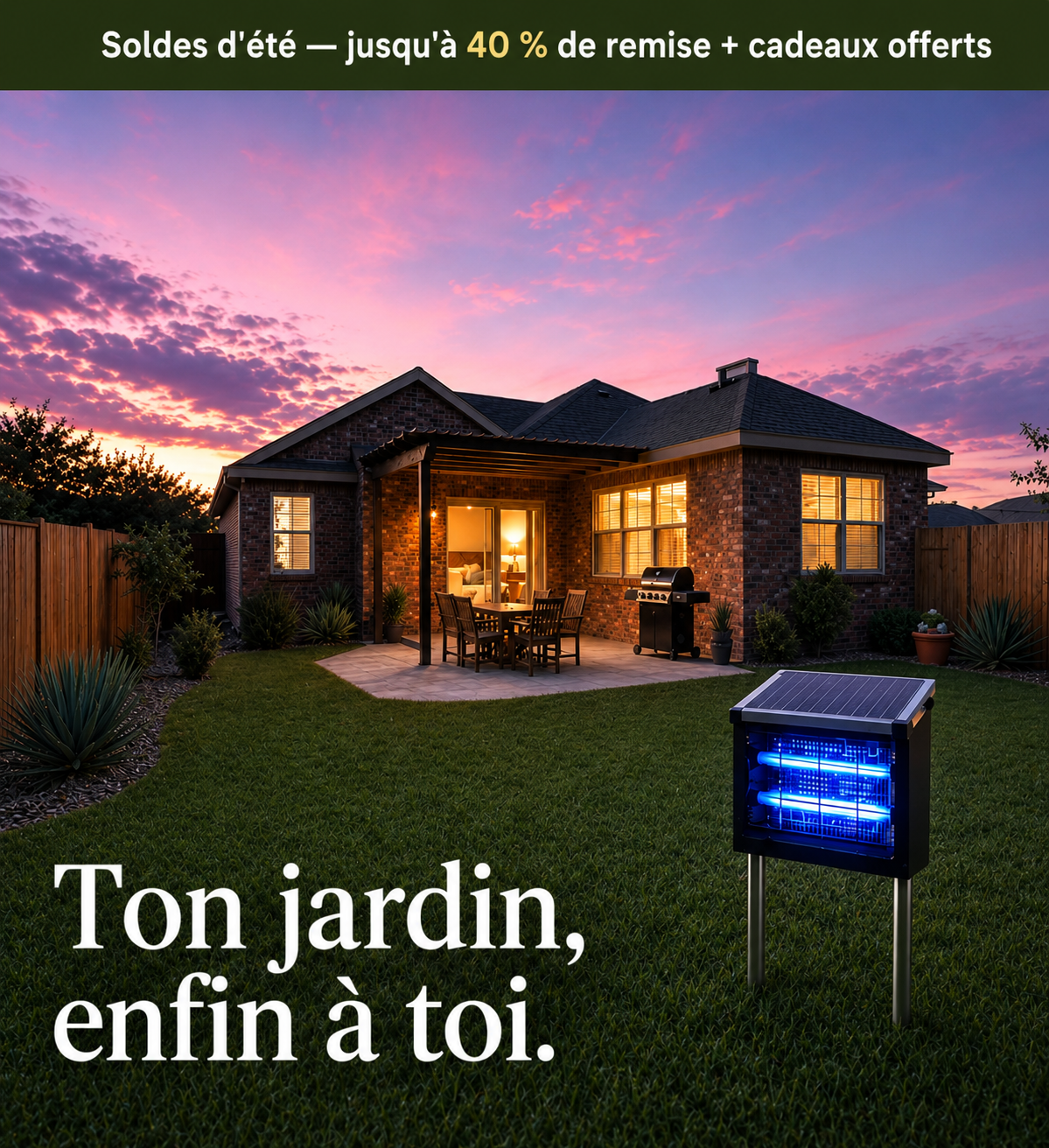 HÔMA Sentinelle™ — Borne Anti-Moustiques Solaire