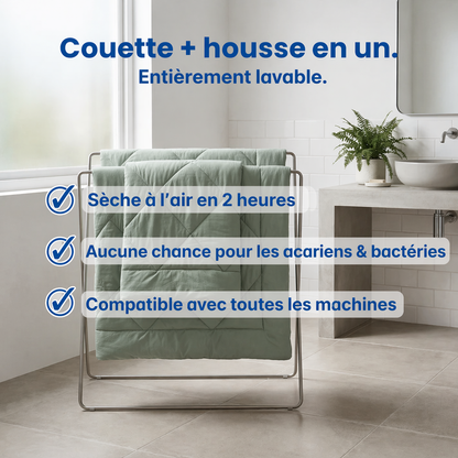 Couette SoftNuit® - La couette 2-en-1 à séchage rapide qui rend la housse inutile.