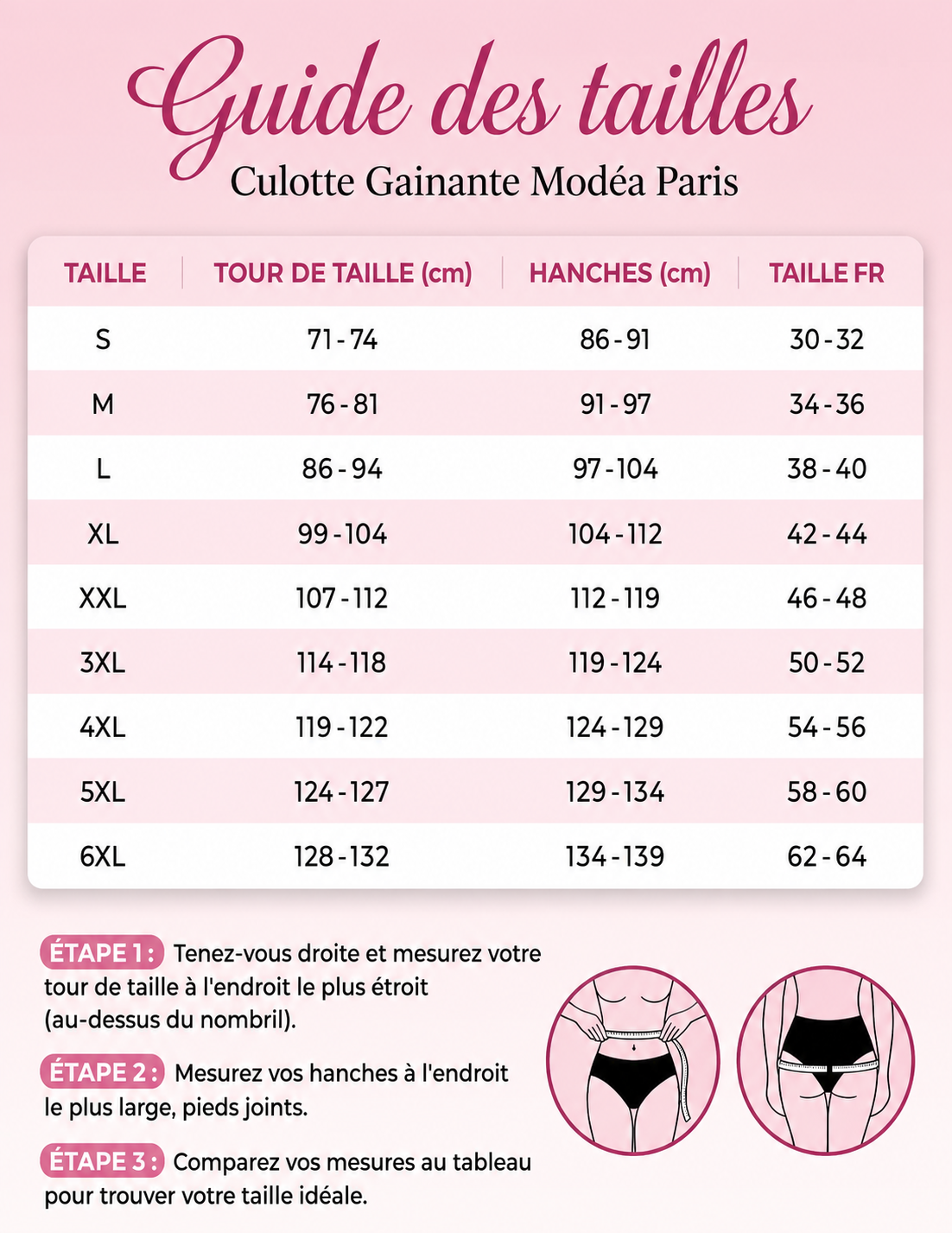 Guide des tailles