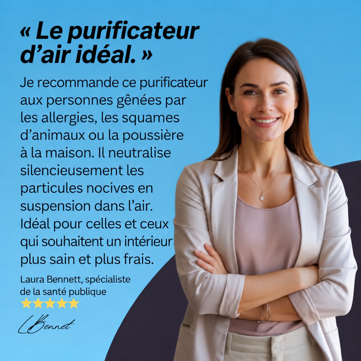 Recommandation de Laura Bennett sur ce modèle, traduite en français